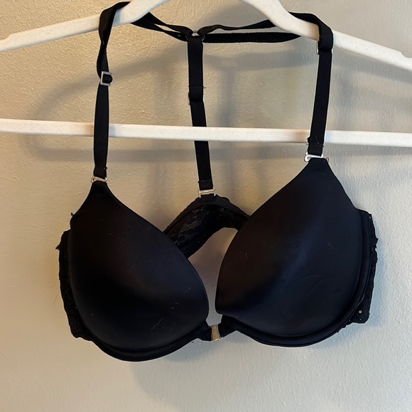 Victoria’s Secret- Pink- Heartbreaker Front Clasp Plunge Push Up Bra, 34D - Picture 1 of 3